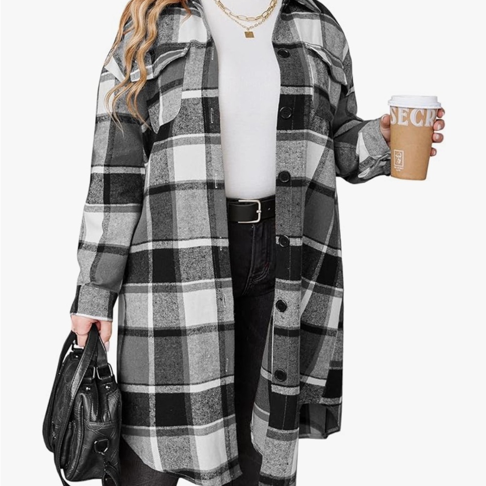 Womens Flannel Plaid jacket
